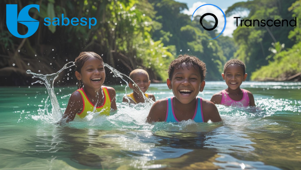Brazilian children playing in clean water